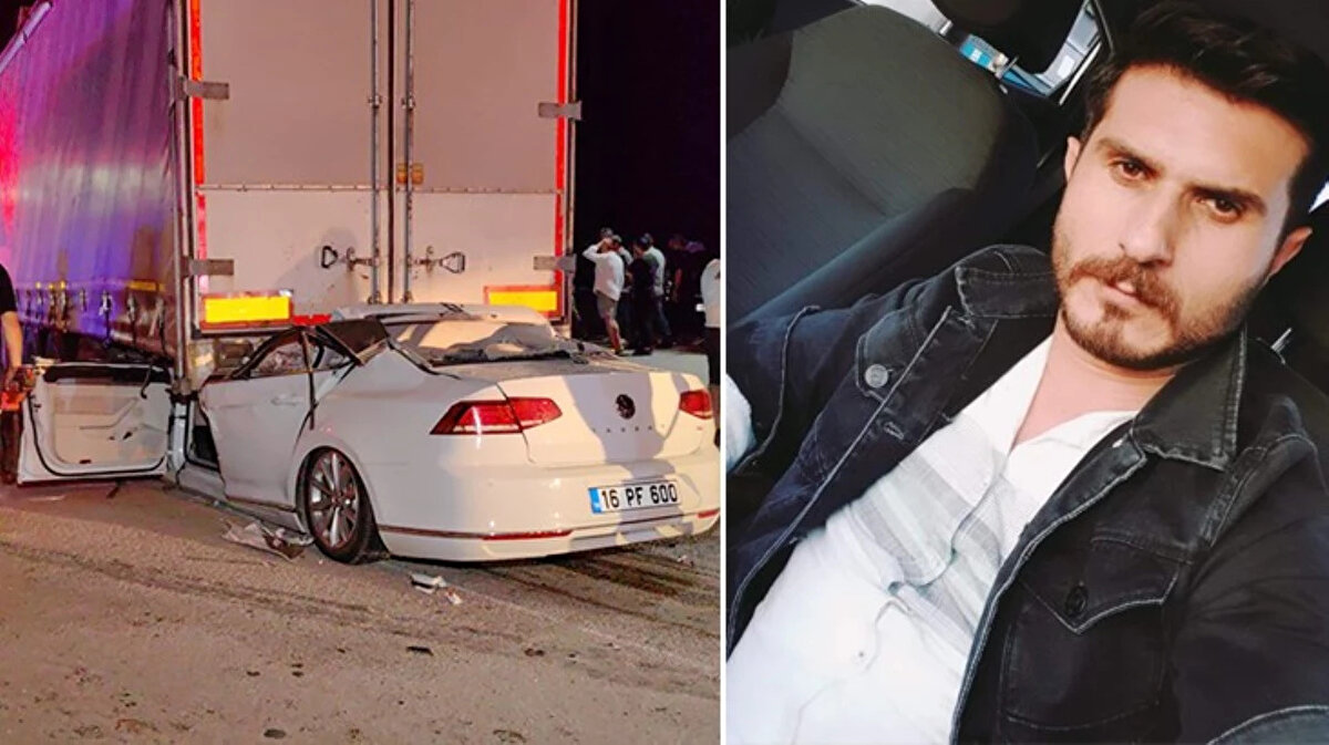 Bursa'da TIR'a arkadan çarpan otomobilin sürücüsü Bayram Uras (41) hayatını kaybetti. Kendisine çarpan otomobilin sürücüsünün kuzeni olduğunu gören tır sürücüsü gözyaşlarını tutamadı. Kaza anı güvenlik kamerasına saniye saniye yansıdı.<br><br>