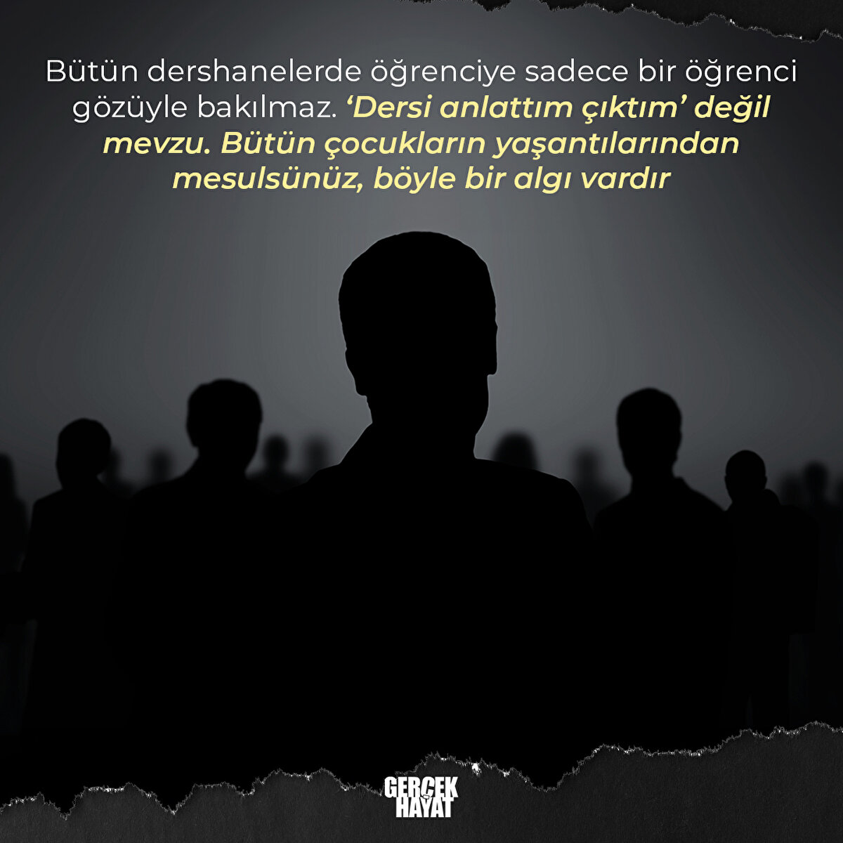 ‘Dersi anlattım çıktım’ değil mevzu