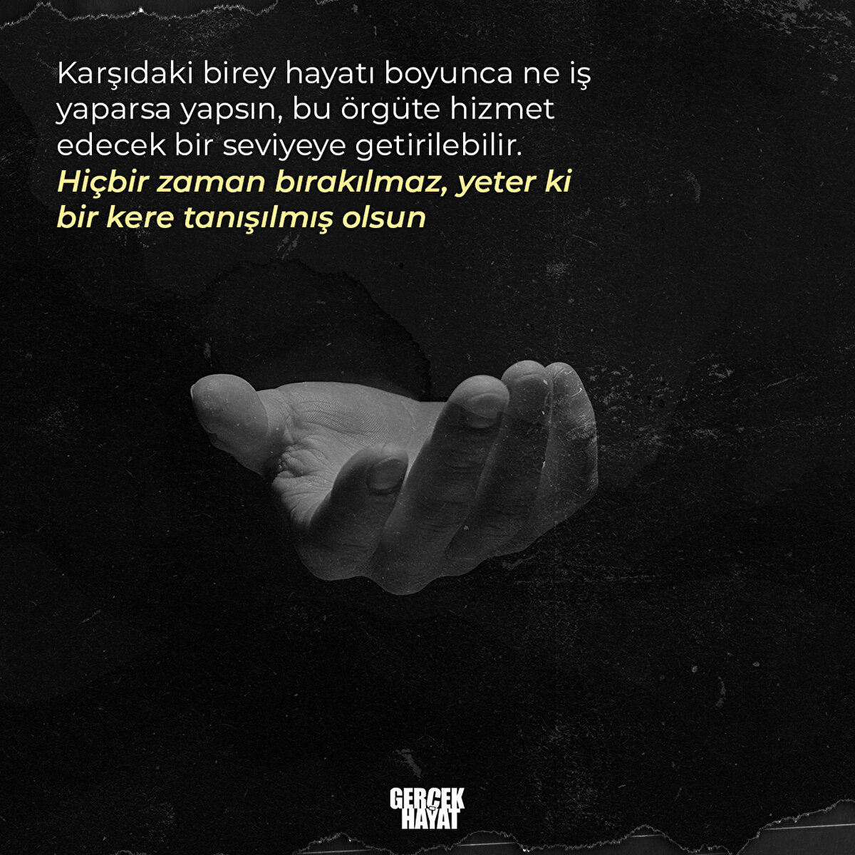 Yeter ki bir kere tanışılmış olsun