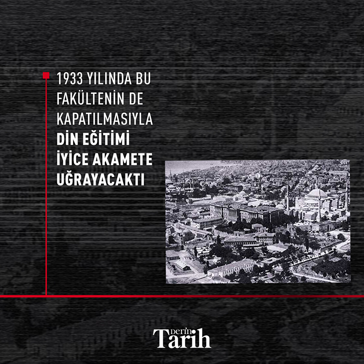 1933 yılında bu fakültenin de kapatılmasıyla din eğitimi iyice akamete uğrayacaktı