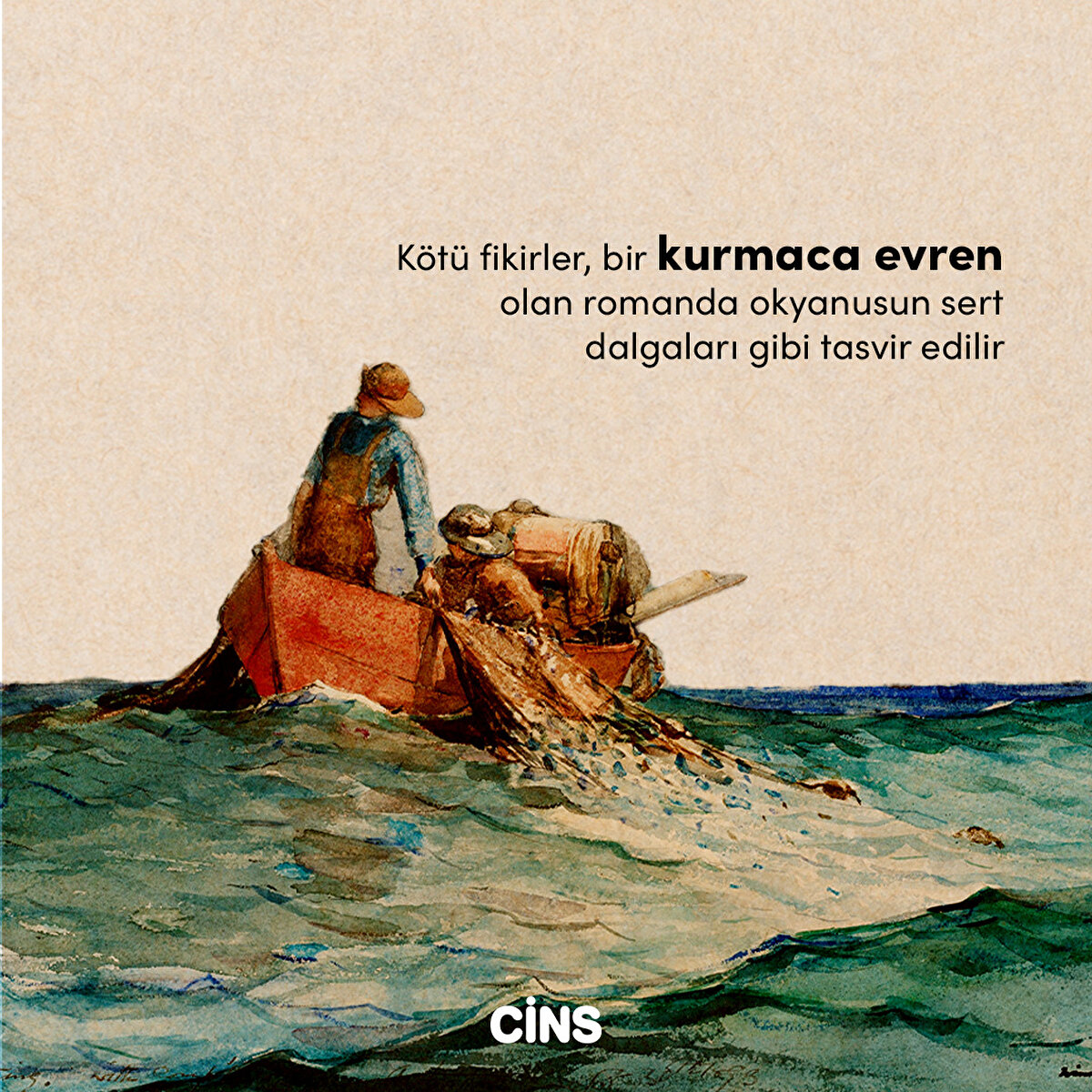 Kötü fikirler, bir kurmaca evren olan romanda okyanusun sert dalgaları gibi tasvir edilir