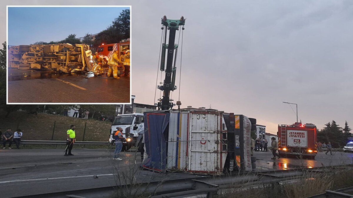 Kaza, saat 05.00 sıralarında TEM bağlantı yolunda meydana geldi.