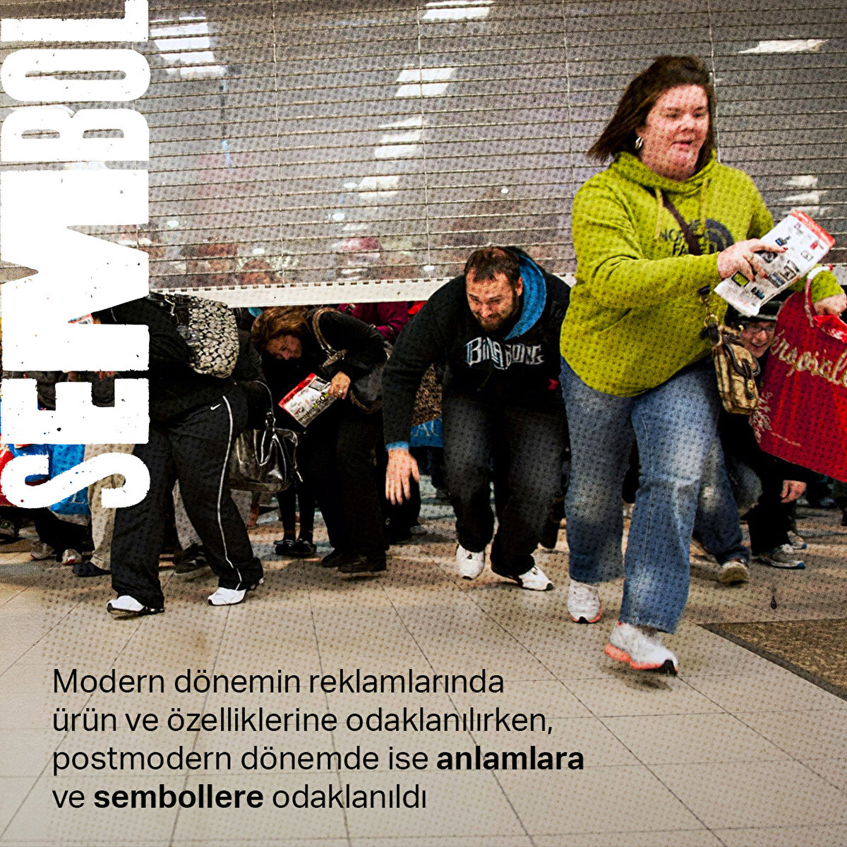 Modern dönemin reklamlarında ürün ve özelliklerine odaklanılırken, postmodern dönemde ise anlamlara ve sembollere odaklanıldı
