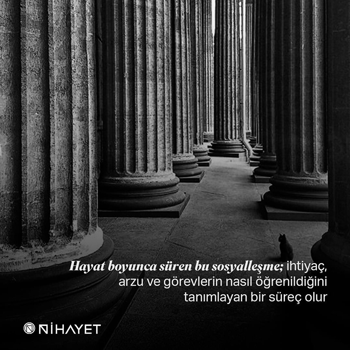 Hayat boyunca süren bu sosyalleşme; ihtiyaç, arzu ve görevlerin nasıl öğrenildiğini tanımlayan bir süreç olur