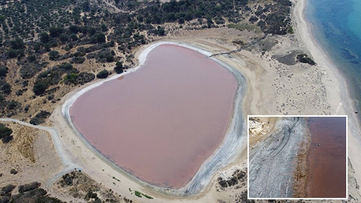 Dalyan köyünde bulunan, Alexandria Troas Antik Kenti zamanında iç liman olarak kullanılan kalp şeklindeki göl, dünyadaki 8 pembe gölden birisi olarak gösteriliyor. 