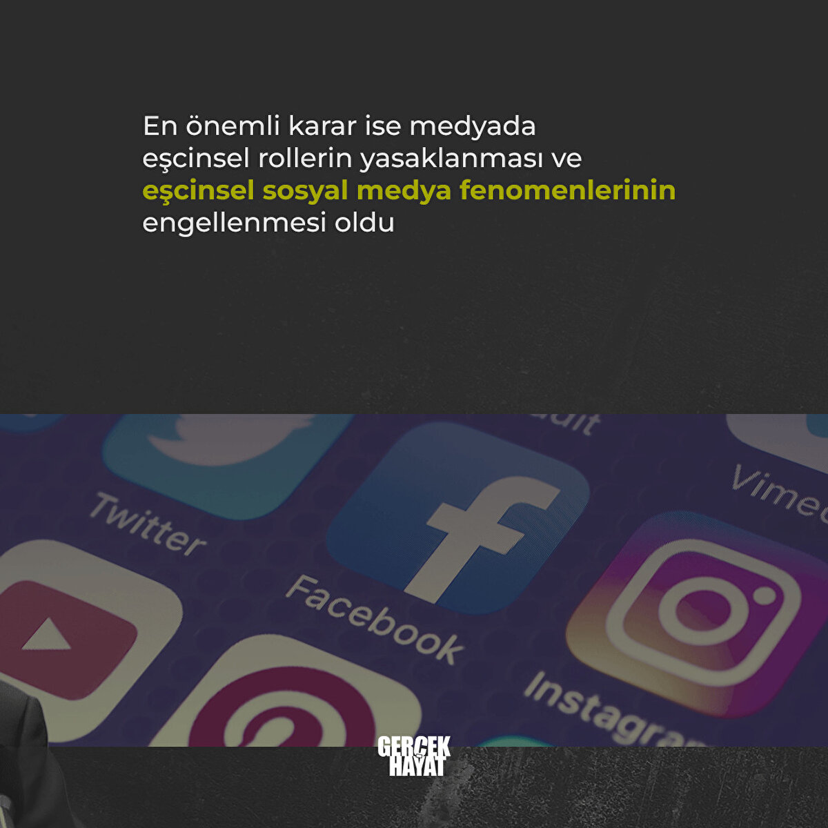 En önemli karar, medyada eşcinsel rollerin yasaklanması oldu