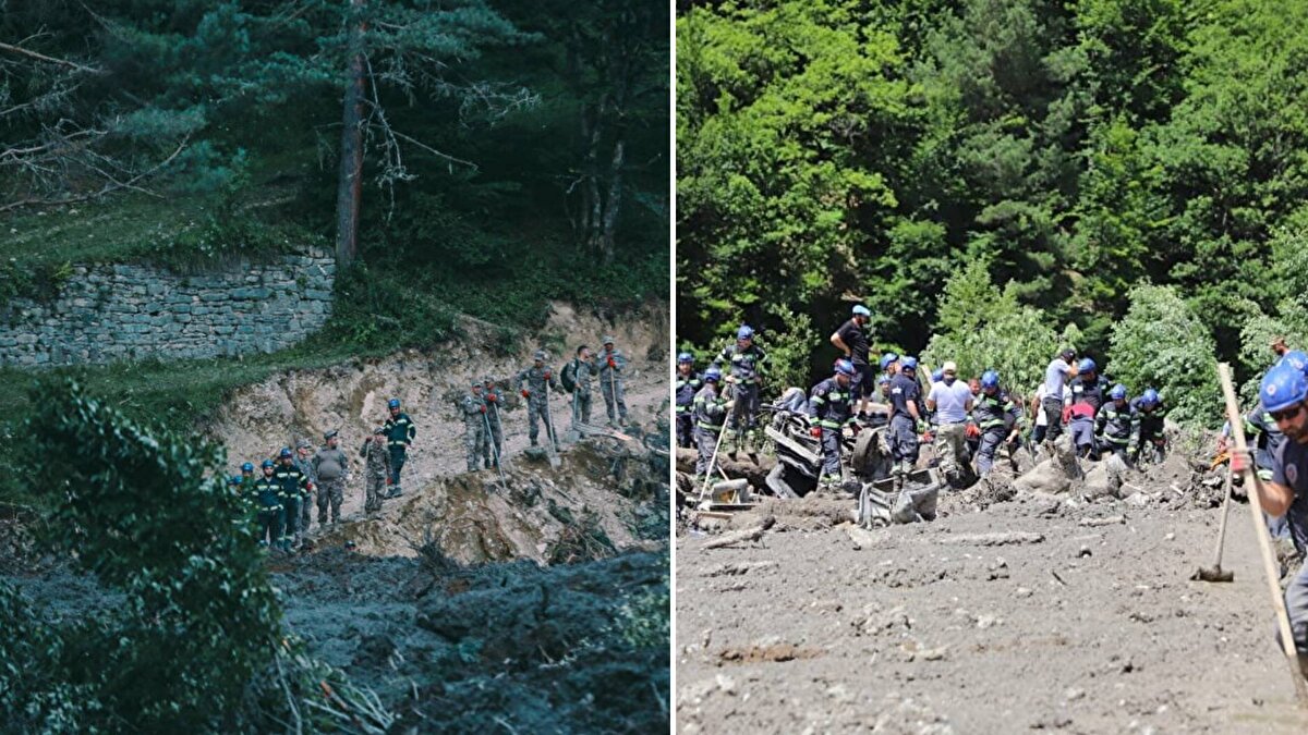 Gürcistan İçişleri Bakanlığı'ndan yapılan açıklamada, “Üçüncü gününe giren kurtarma çalışmaları aralıksız devam ediyor. 