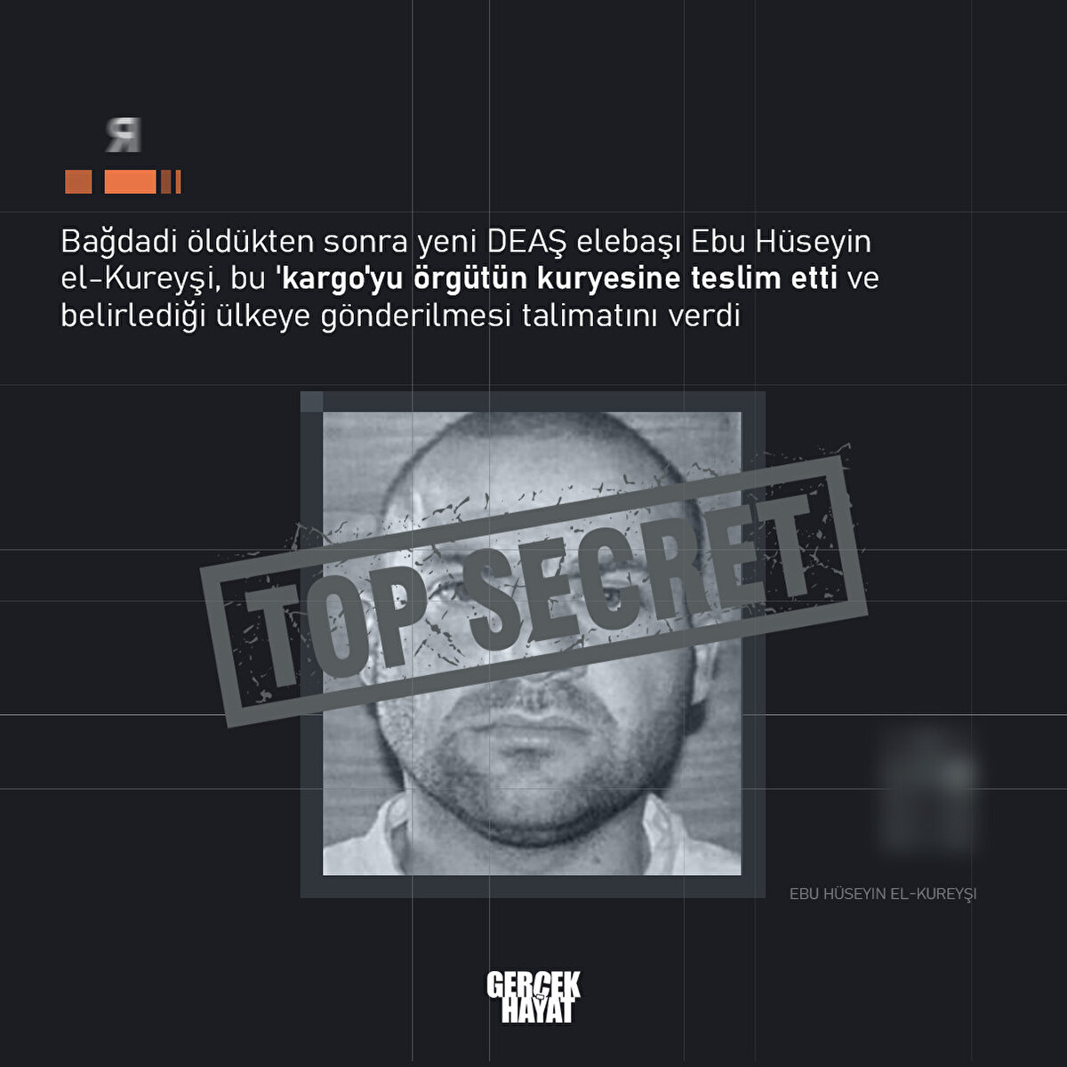 DEAŞ elebaşı Hüseyin el-Kureyşi, bu 'kargo'yu örgütün kuryesi aracılığıyla güvenli bir ülkeye gönderdi