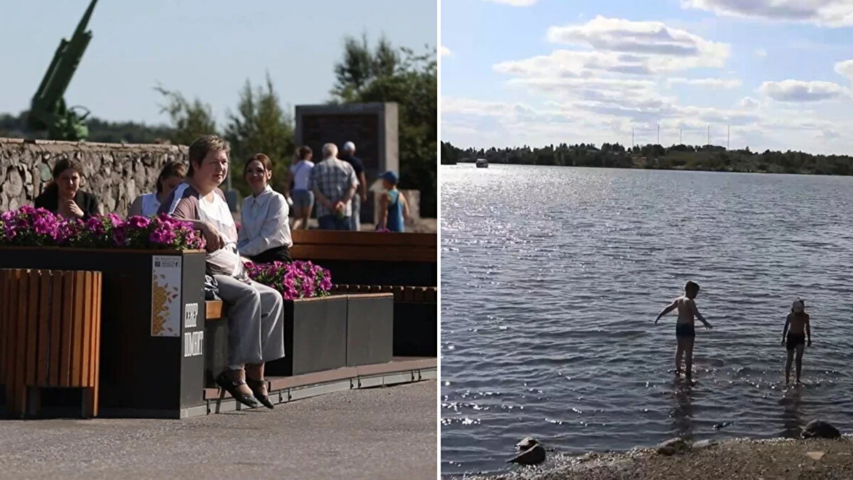 Yılın 9 ayı kar ve buzlarla kaplı olan Rusya'nın kuzey şehirlerinden Murmansk, son yılların en sıcak günlerini yaşıyor.