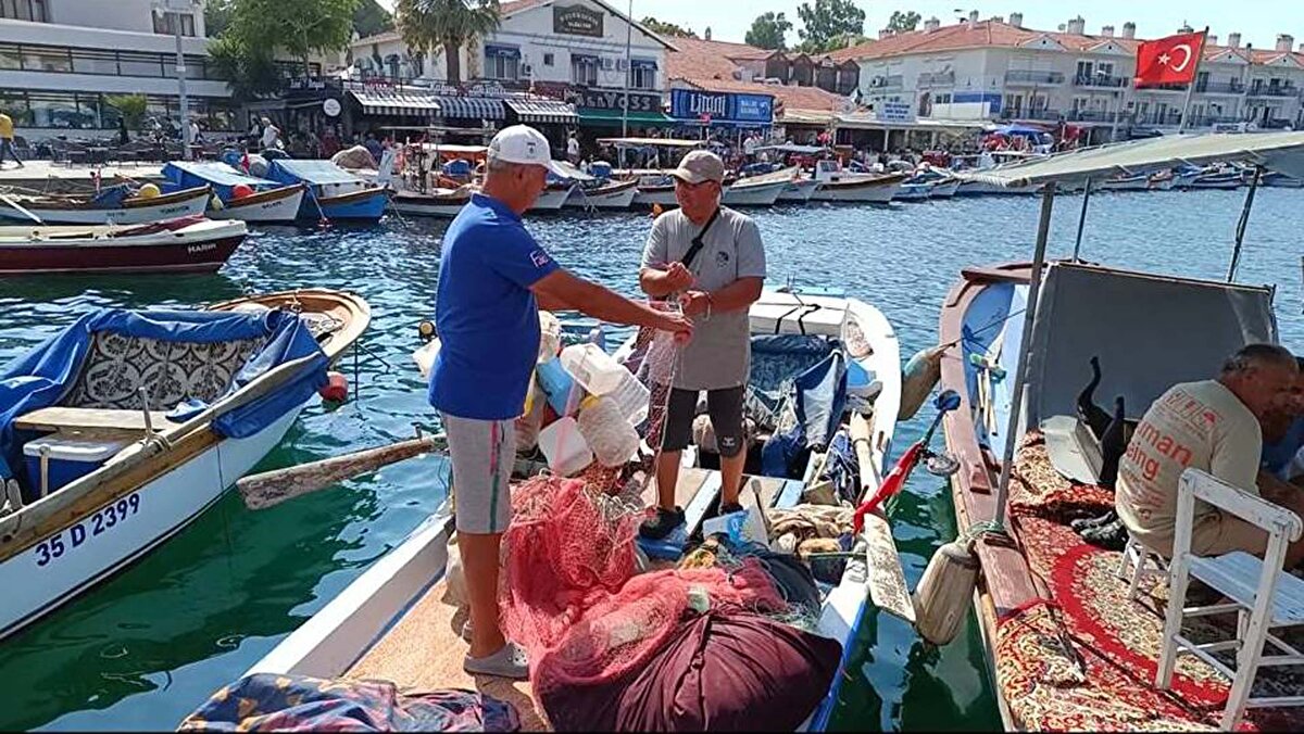 Foça ilçesi Büyükdeniz ve Küçükdeniz limanları sahilinde büyüklü küçüklü denizanası yoğunluğu görüldü. Koyu mavi renkli ve uzun kuyruklu olan denizanaları yüzmek isteyen tatilcileri de tedirgin etti. 