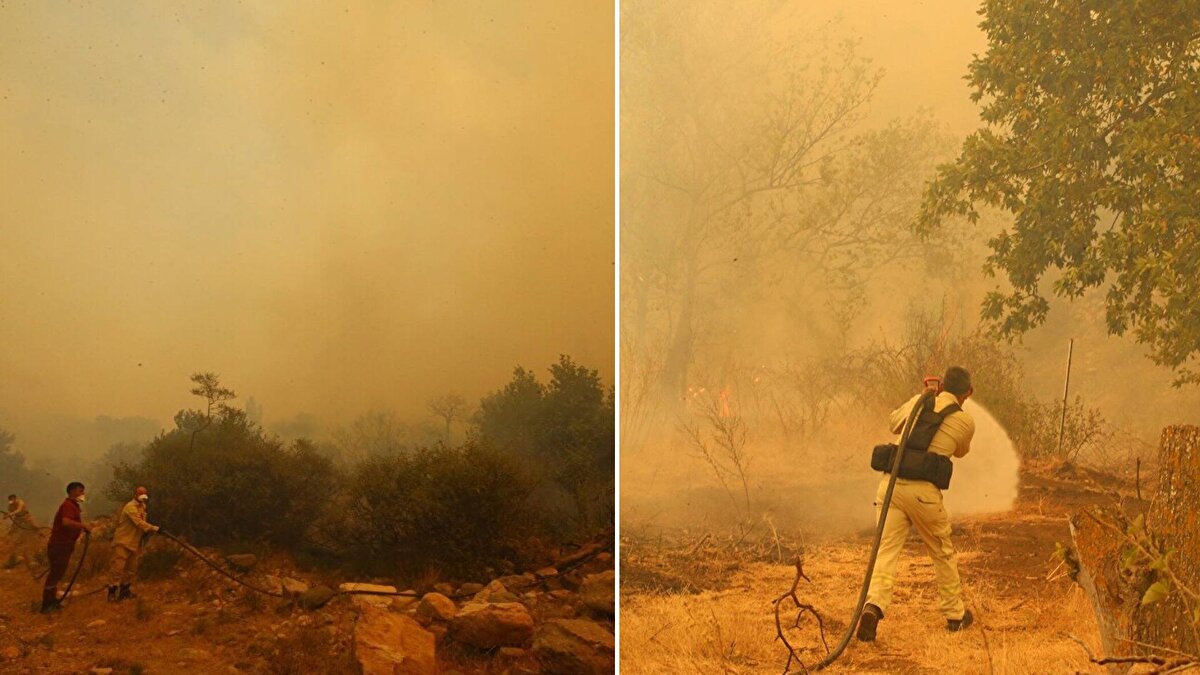 <br>Merkeze bağlı Kayadere köyü yakınındaki ormanlık alanda henüz bilinmeyen nedenle yangın çıktı.<br><br><br>