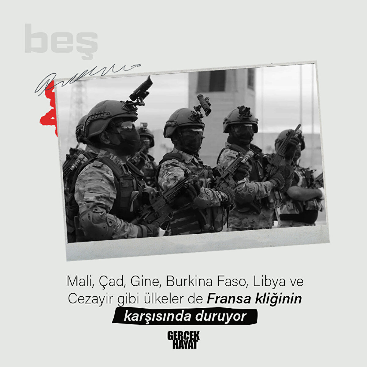 Mali, Çad, Gine, Burkina Faso, Libya ve Cezayir gibi ülkeler de Fransa kliğinin karşısında duruyor