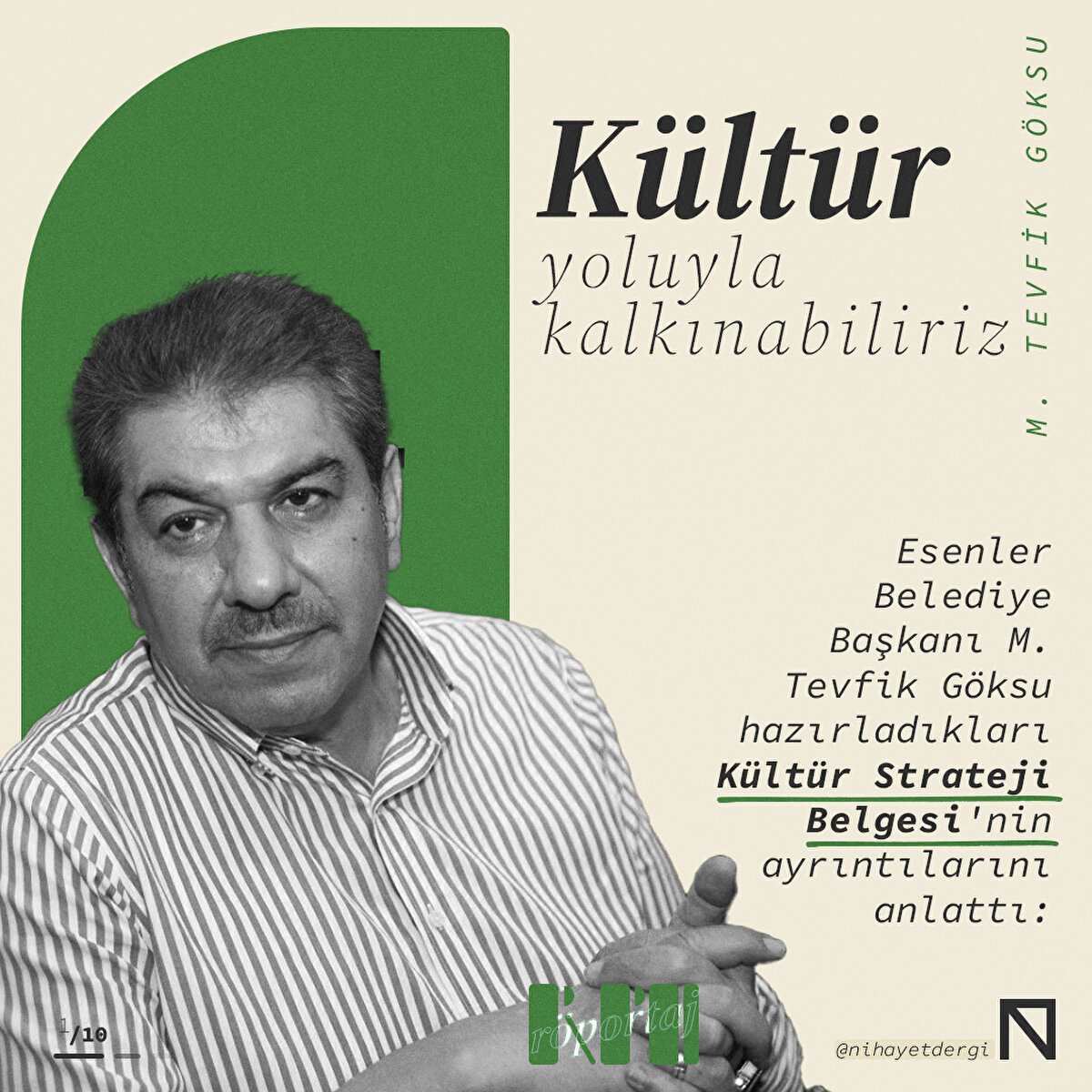 Esenler Belediye Başkanı M. Tevfik Göksu hazırladıkları Kültür Strateji Belgesi'nin ayrıntılarını anlattı: 