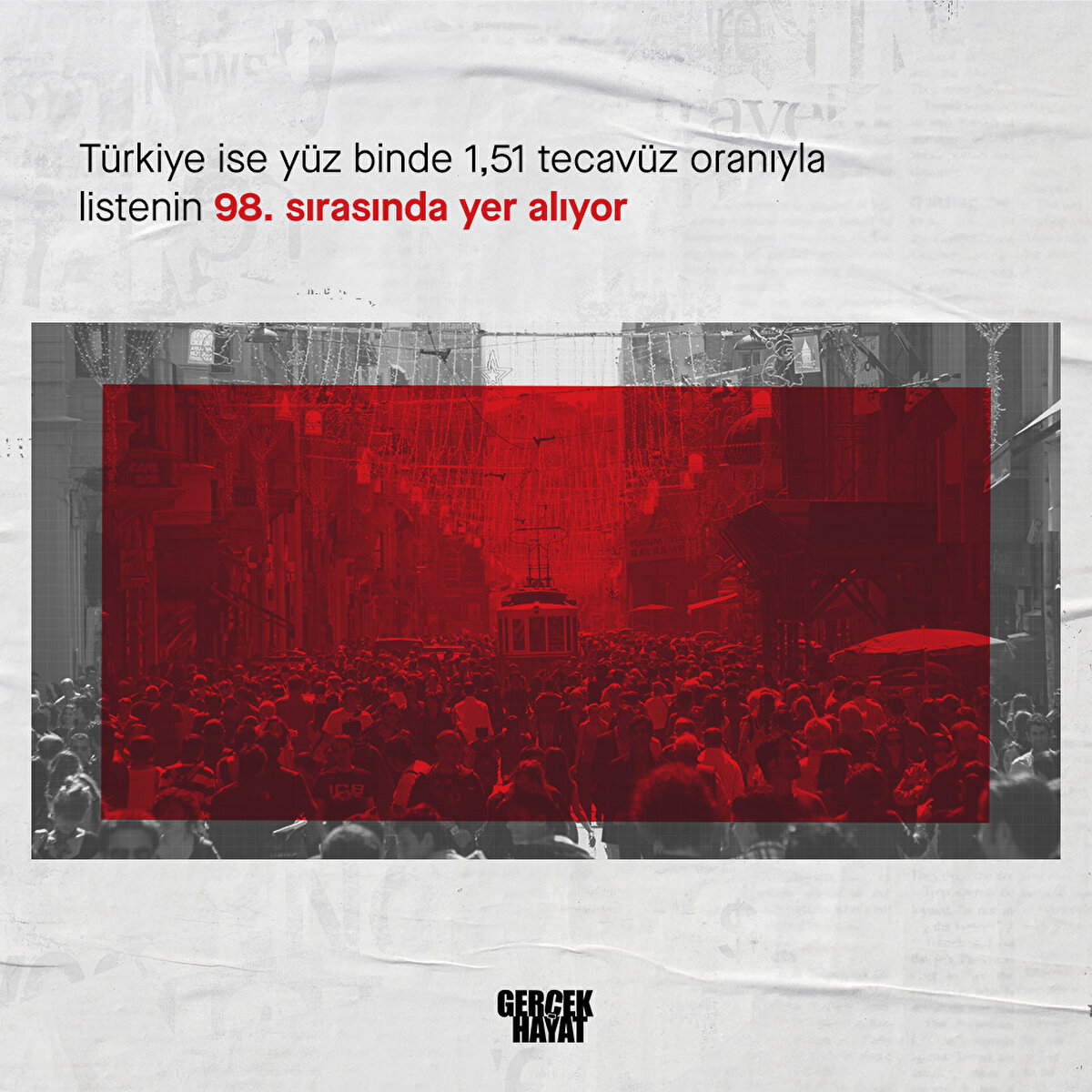Türkiye ise yüz binde 1,51 tecavüz oranıyla listenin 98. sırasında yer alıyor
