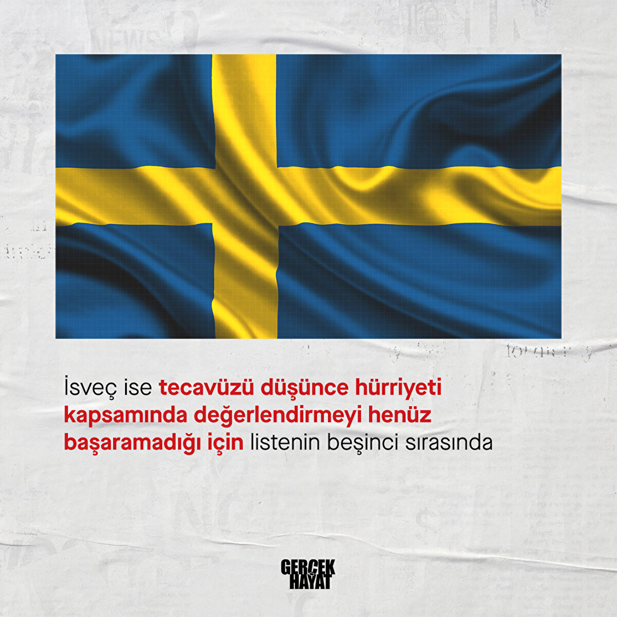 İsveç ise listenin beşinci sırasında