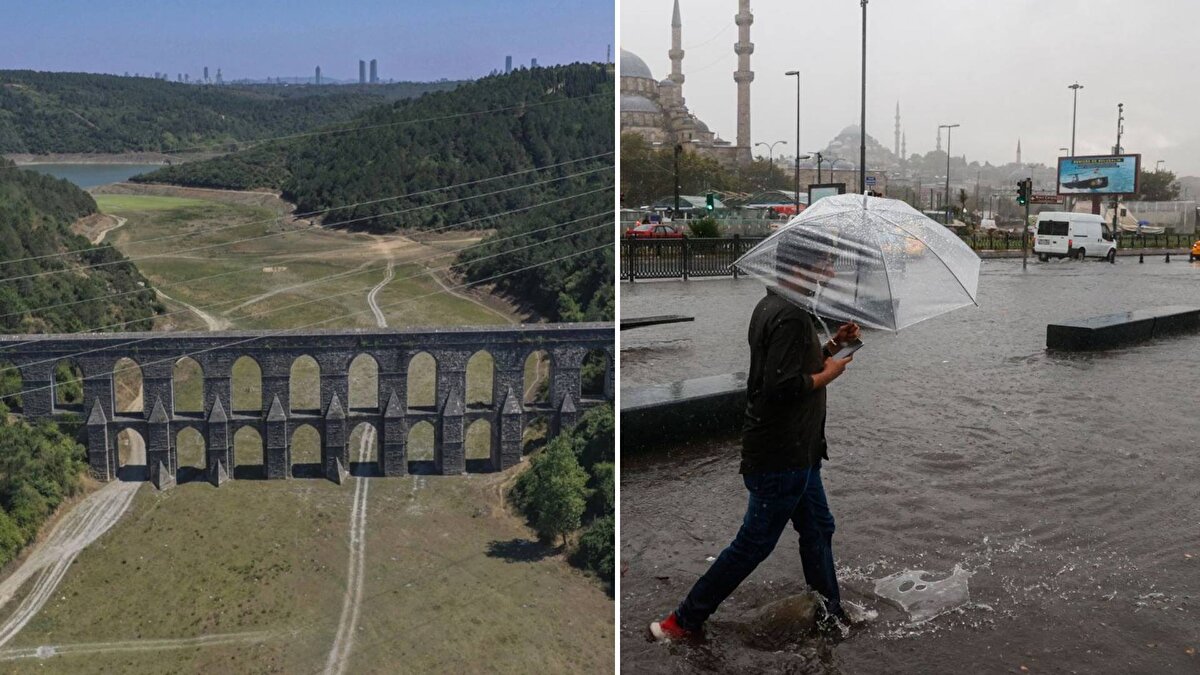 İstanbul'da kurak geçen yaz aylarının ardından barajlardaki su seviyesi her geçen gün biraz daha azalmaya devam etti.