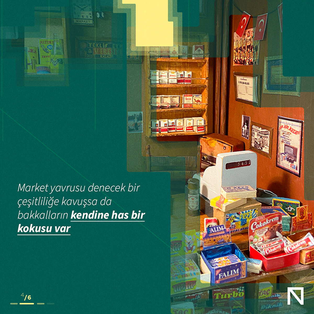 Market yavrusu denecek bir çeşitliliğe kavuşsa da bakkalların kendine has bir kokusu var
