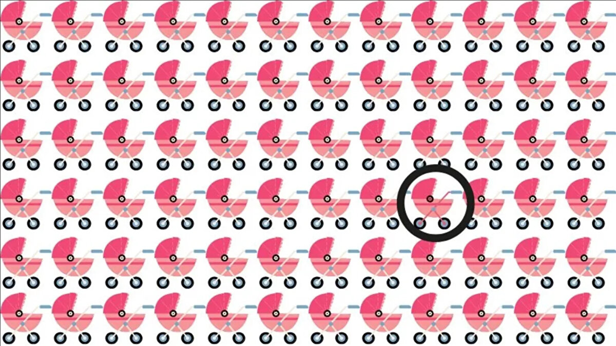 Resimdeki farklı bebek arabasını 15 saniyede bulanları tebrike deriz. Bu sizin yüksek IQ'lu olduğunuzu gösteriyor. Eğer farklı olanı bulmayı başaramadıysanız işte zeka bulmacasının doğru çözümü:<br><br>