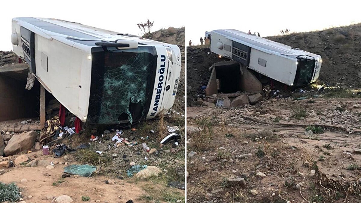 Horasan-Erzurum kara yolunda Salih Karademir idaresindeki 61 S 2161 plakalı Kanberoğlu firmasına ait yolcu otobüsü, Haydarlı Mahallesi yol ayrımında şarampole devrildi.<br><br>