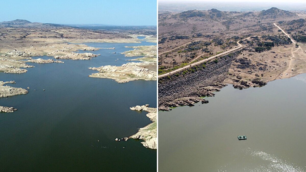 Edirne’nin içme suyu ihtiyacının karşılandığı Kırklareli’ndeki Kayalıköy Barajı’nın seviyesi, kuraklığa bağlı olarak dip seviyeye doğru ilerliyor.<br>