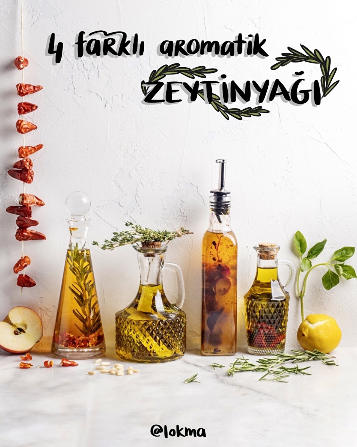 4 farklı aromatik zeytinyağı