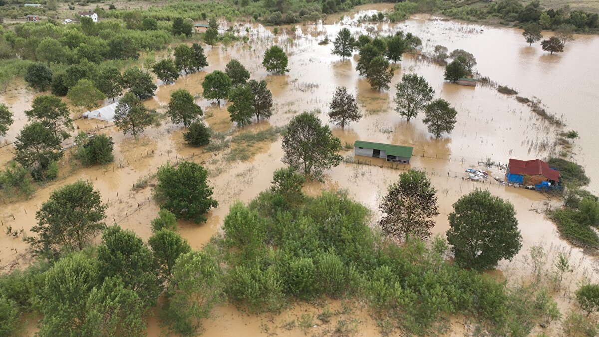 Ağva'da büyük paletli kato ve 2 kepçe ile taşan derenin ağzını genişletme çalışmaları aralıksız sürdürülüyor.