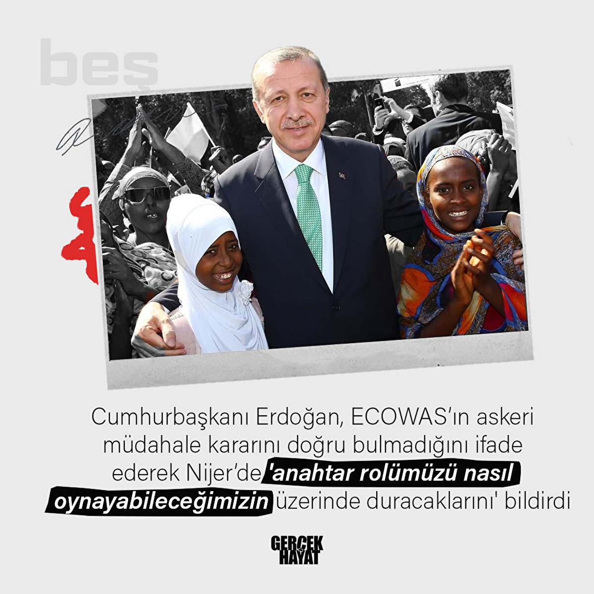 Cumhurbaşkanı Erdoğan, ECOWAS’ın askeri müdahale kararını doğru bulmadığını ifade ederek Nijer’de 'anahtar rolümüzü nasıl oynayabileceğimizin üzerinde duracaklarını' bildirdi