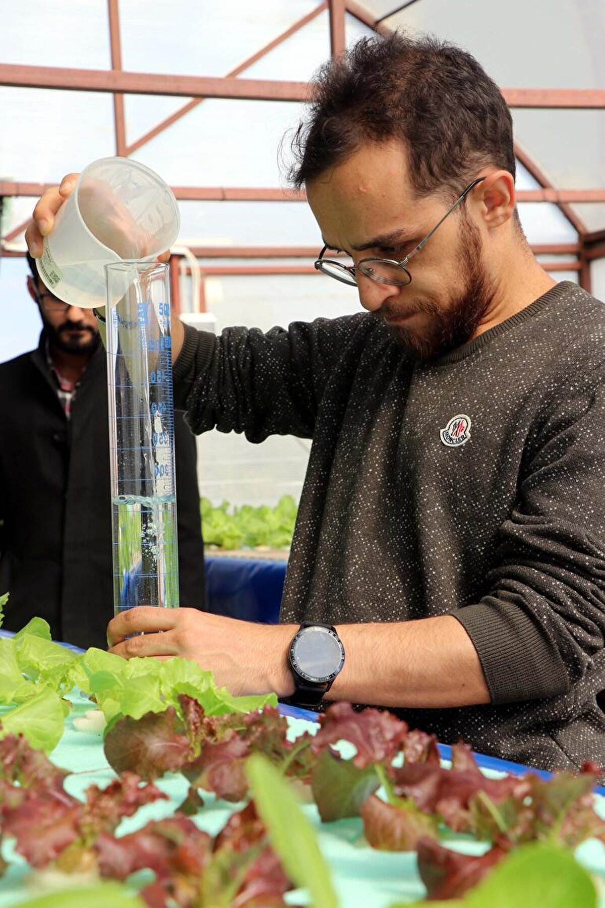 Proje hakkında bilgi veren Erciyes Üniversitesi (ERÜ) Toprak Bilimi ve Bitki Beslenme Öğretim Üyesi Doç. Dr.  Abdullah Ulaş, "Görmüş olduğunuz alanda yürüttüğümüz yüzen marul projemiz var. Burada gördüğünüz gibi sistem tamamen suyun içerisine yerleştirilmiş marulların kendimiz tarafından hazırladığımız besin çözeltisini  suya vermek suretiyle bitkileri burada yetiştirmeye çalışıyoruz.