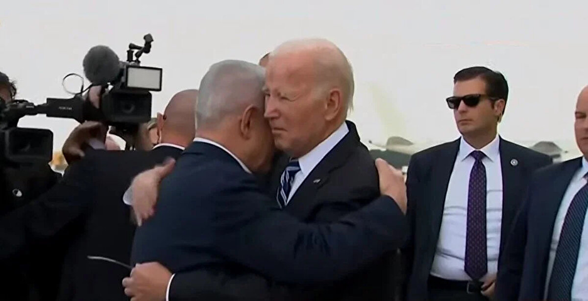 Biden'ı İsrail Başbakanı Benyamin Netanyahu ve İsrail Cumhurbaşkanı İsaac Herzog karşıladı.