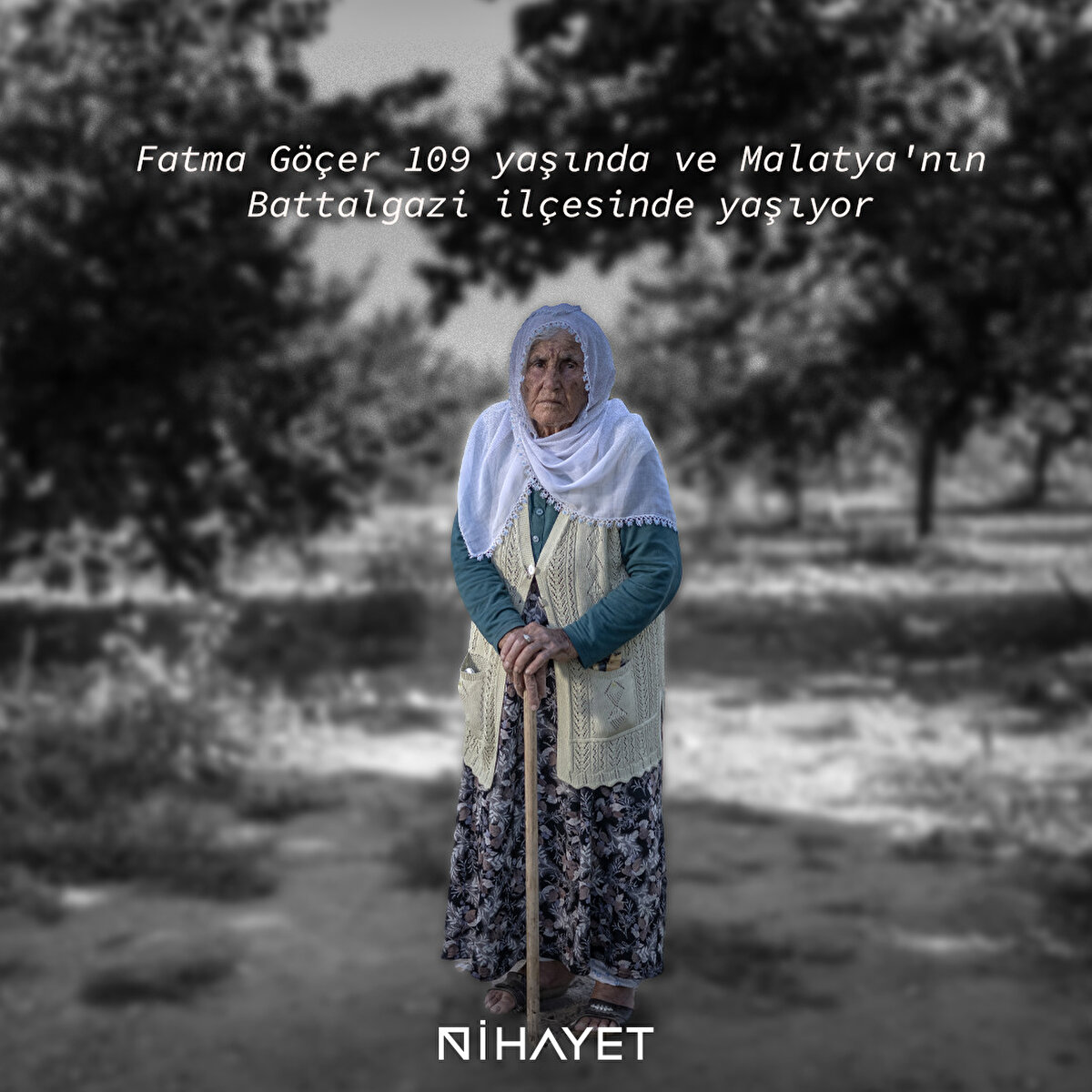 Fatma Göçer 109 yaşında ve Malatya'nın Battalgazi ilçesinde yaşıyor
