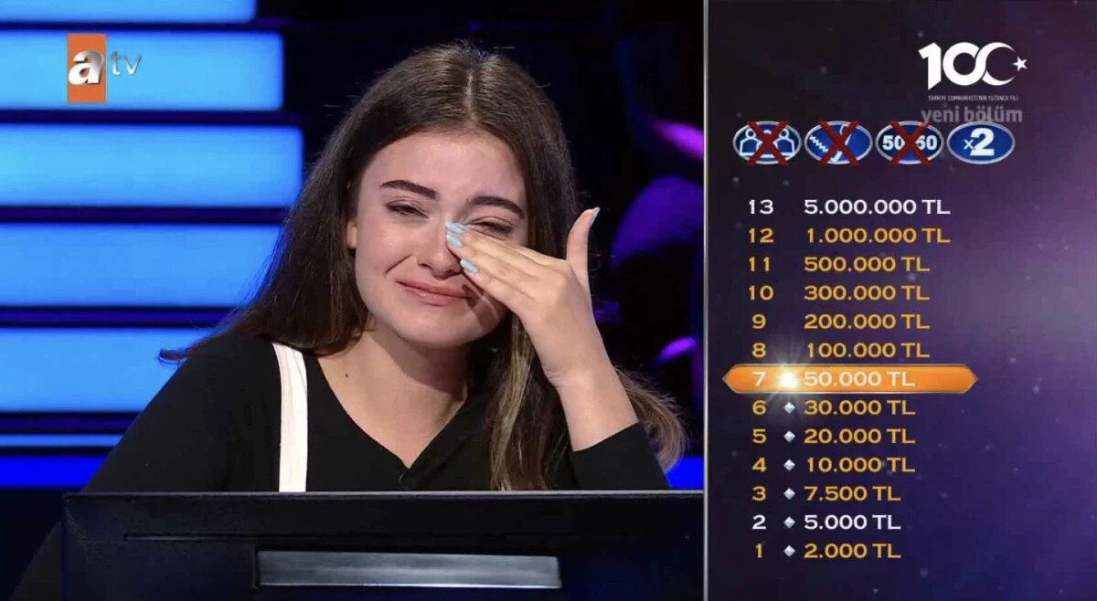 Beril Çavuş, 50 bin TL alarak yarışmaya veda etti.