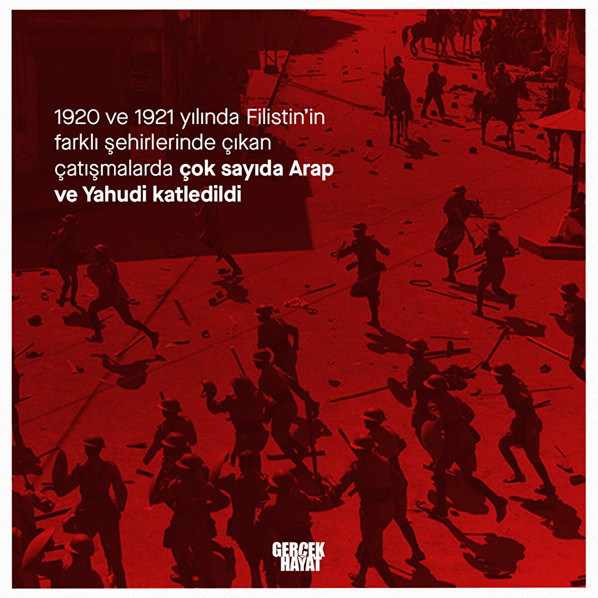 Çıkan çatışmalarda çok sayıda Arap ve Yahudi katledildi