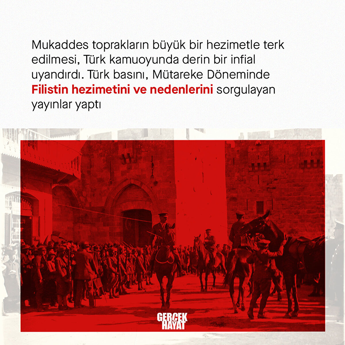 Türk basını, Mütareke Döneminde Filistin hezimetini ve nedenlerini sorgulayan yayınlar yaptı