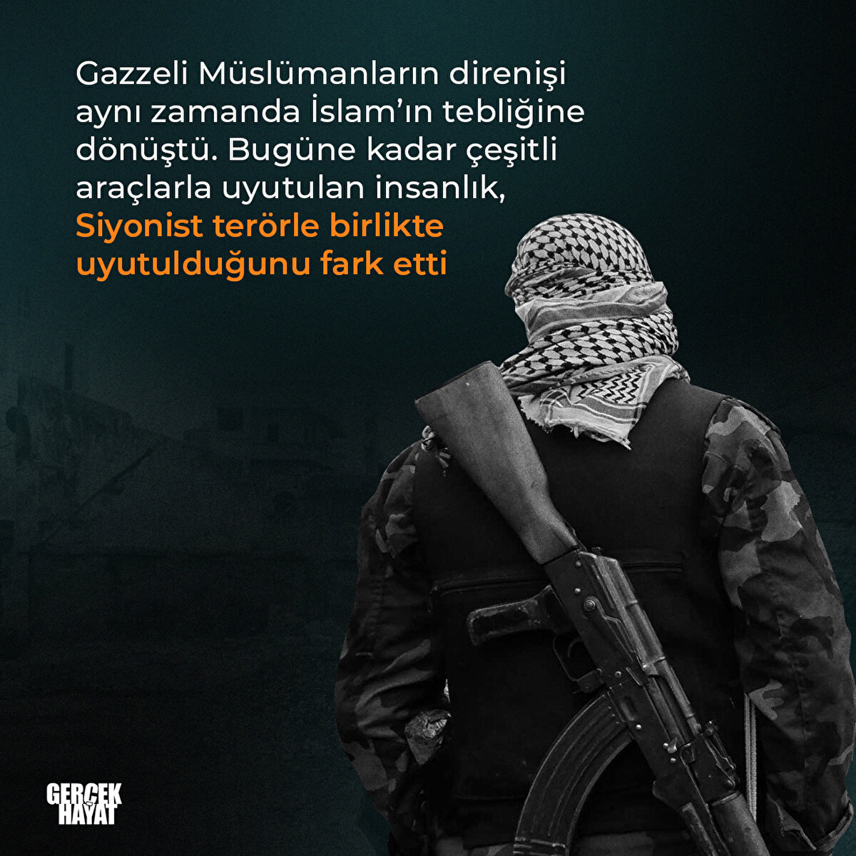Bugüne kadar çeşitli araçlarla uyutulan insanlık, Siyonist terörle birlikte uyutulduğunu fark etti