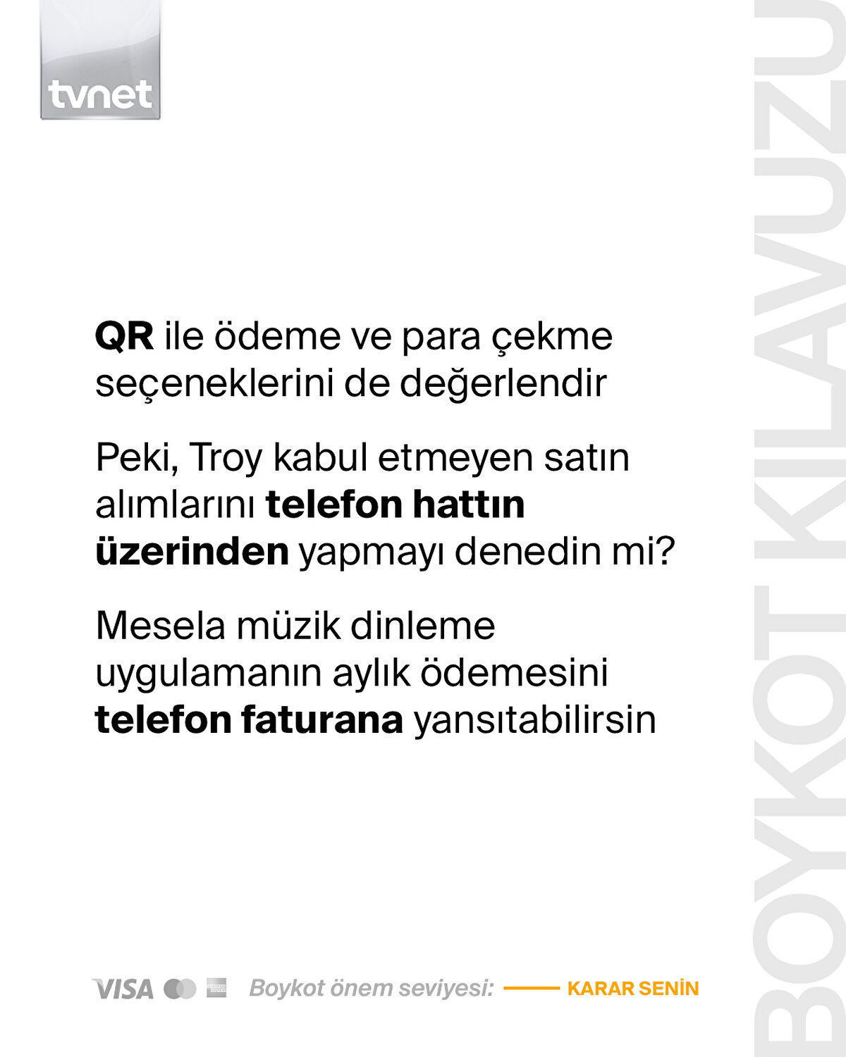 QR ile ödeme ve para çekme seçeneklerini de değerlendir