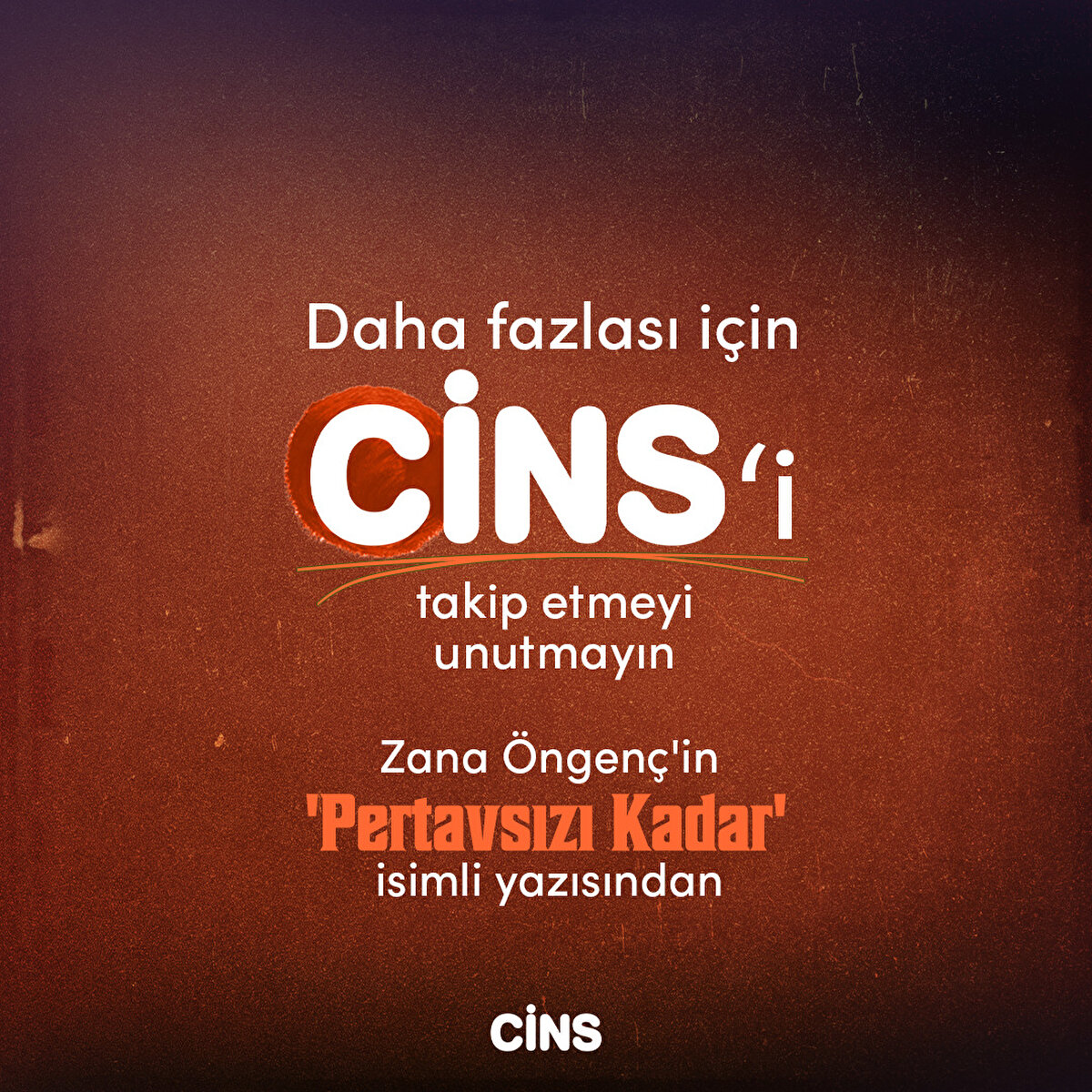 Zana Öngenç'in 'Pertavsızı Kadar' isimli yazısından 