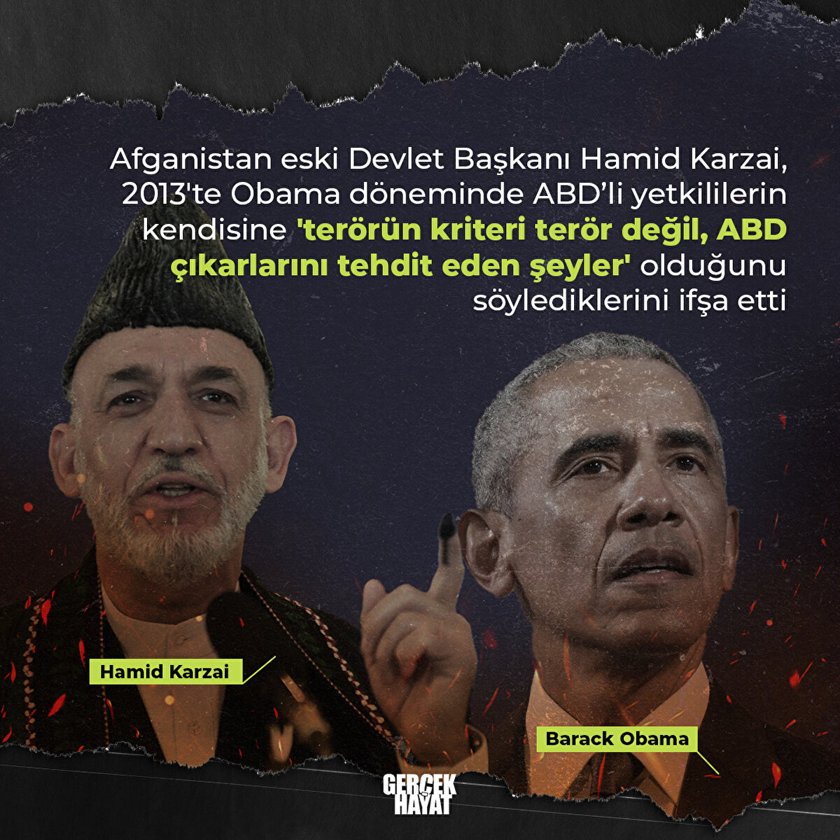 ABD’li yetkililerin kendisine 'terörün kriteri terör değil, ABD çıkarlarını tehdit eden şeyler' olduğunu söylediklerini ifşa etti