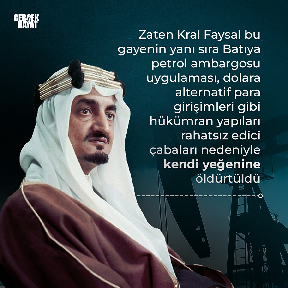 Dolara alternatif para girişimleri gibi hükümran yapıları rahatsız edici çabaları nedeniyle kendi yeğenine öldürtüldü