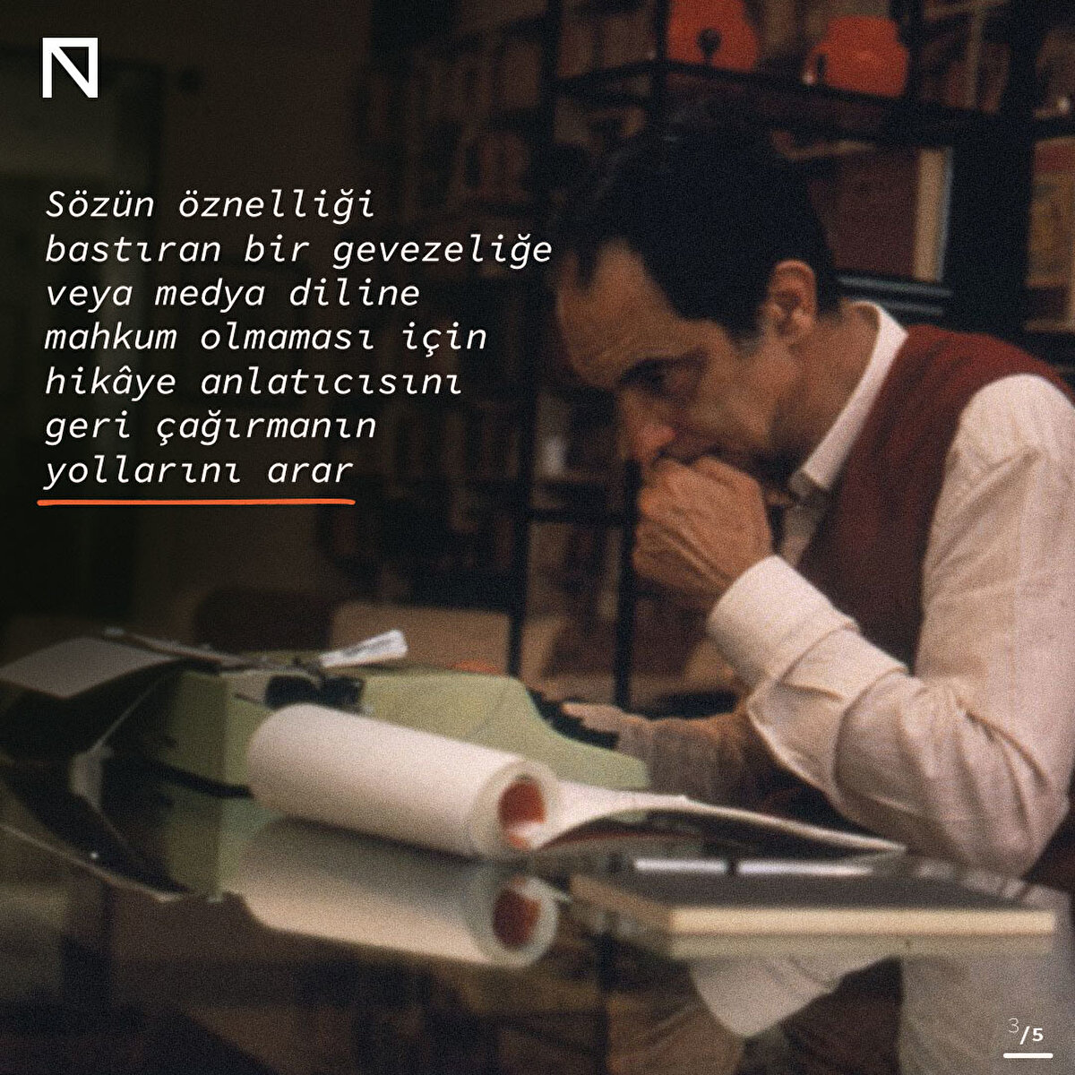 Sözün öznelliği bastıran bir gevezeliğe veya medya diline mahkum olmaması için hikâye anlatıcısını geri çağırmanın yollarını arar