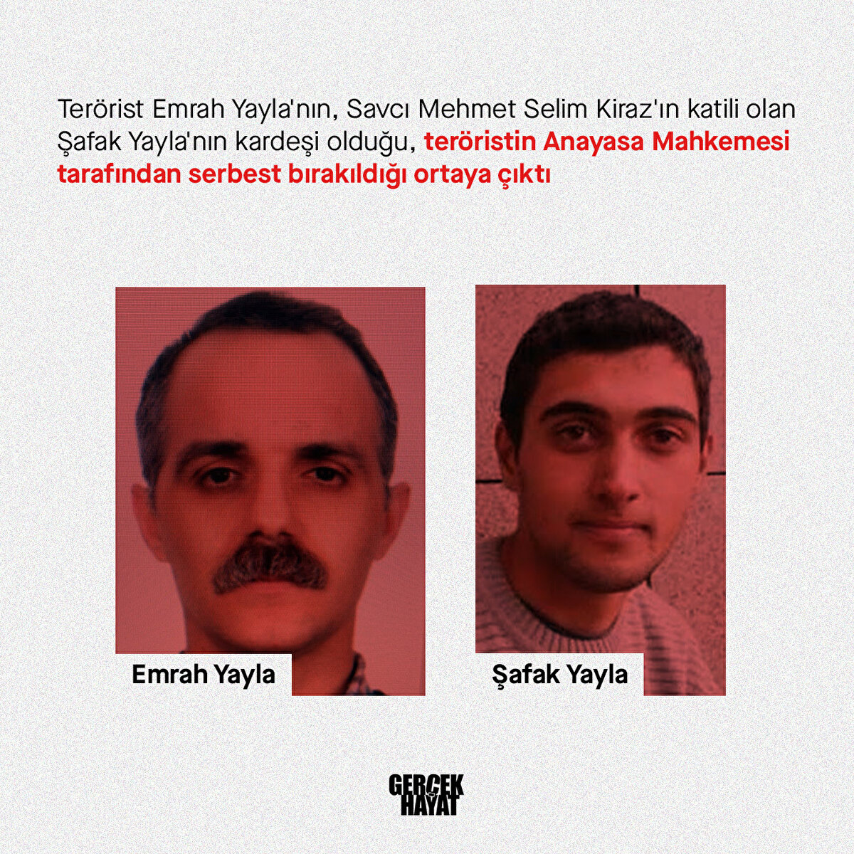 Teröristin Anayasa Mahkemesi tarafından serbest bırakıldığı ortaya çıktı