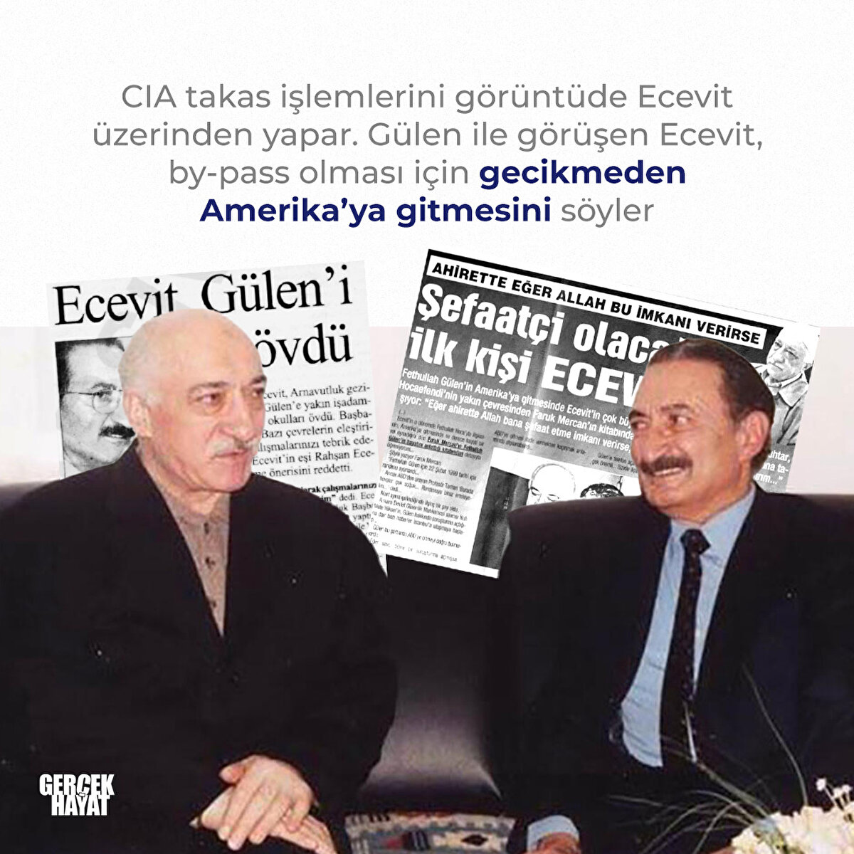 CIA takas işlemlerini görüntüde Ecevit üzerinden yapar