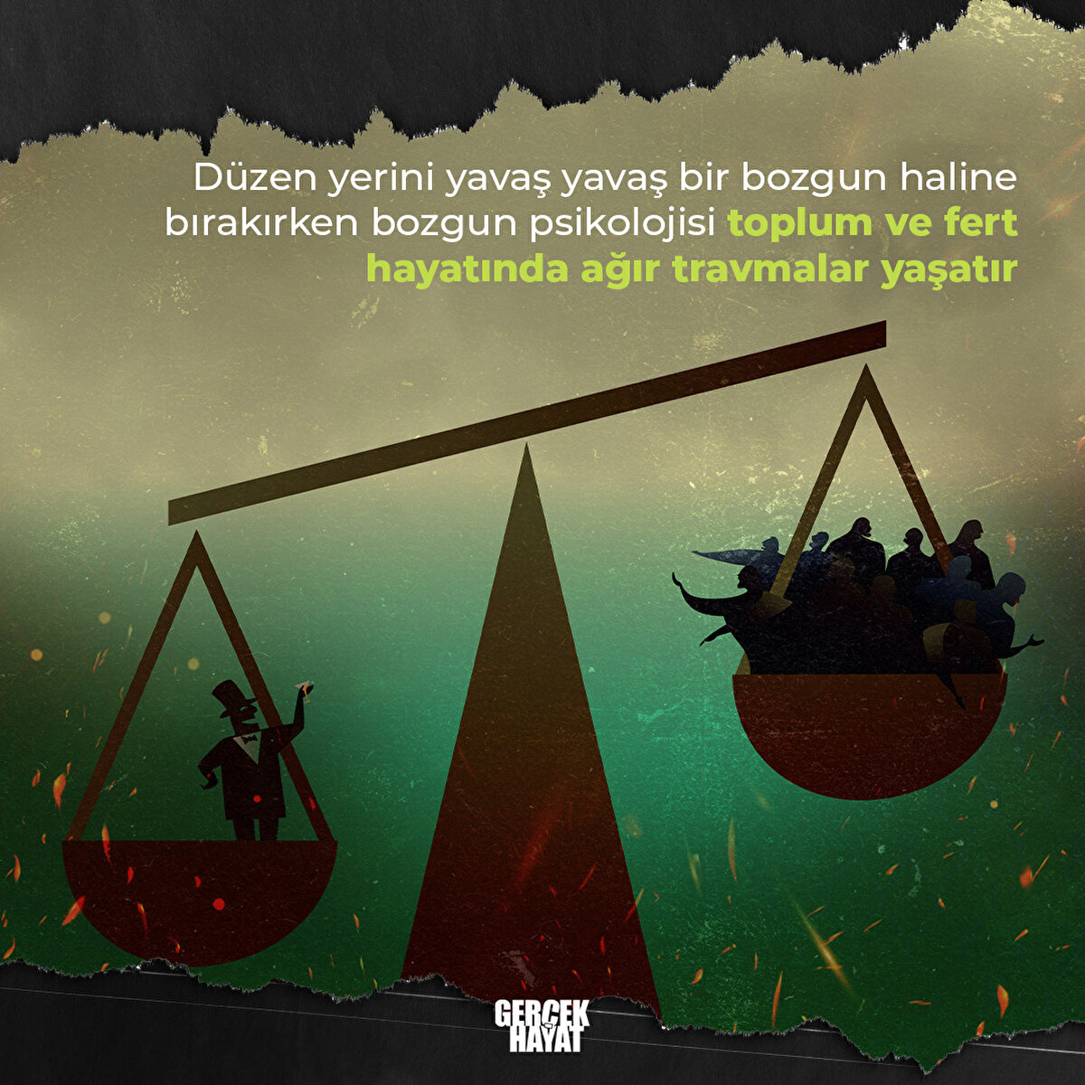 Düzen yerini yavaş yavaş bir bozgun haline bırakırken bozgun psikolojisi toplum ve fert hayatında ağır travmalar yaşatır