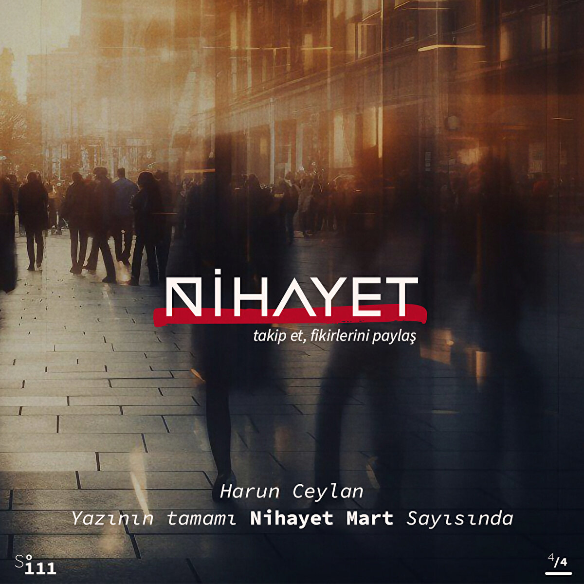 Yazının tamamı Nihayet Mart Sayısında