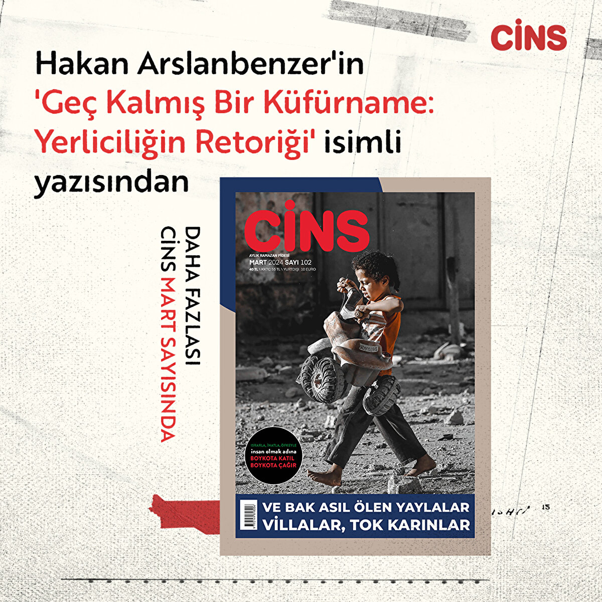 Hakan Arslanbenzer'in 'Geç Kalmış Bir Küfürname: Yerliciliğin Retoriği' isimli yazısından