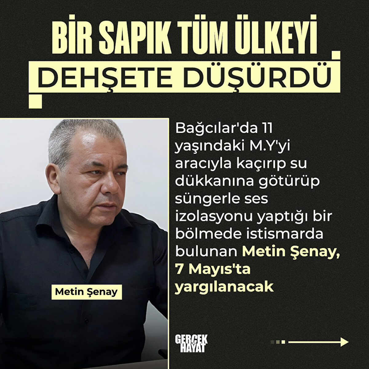 Bağcılar'da 11 yaşındaki M.Y'yi aracıyla kaçırıp su dükkanına götürüp istismar etti