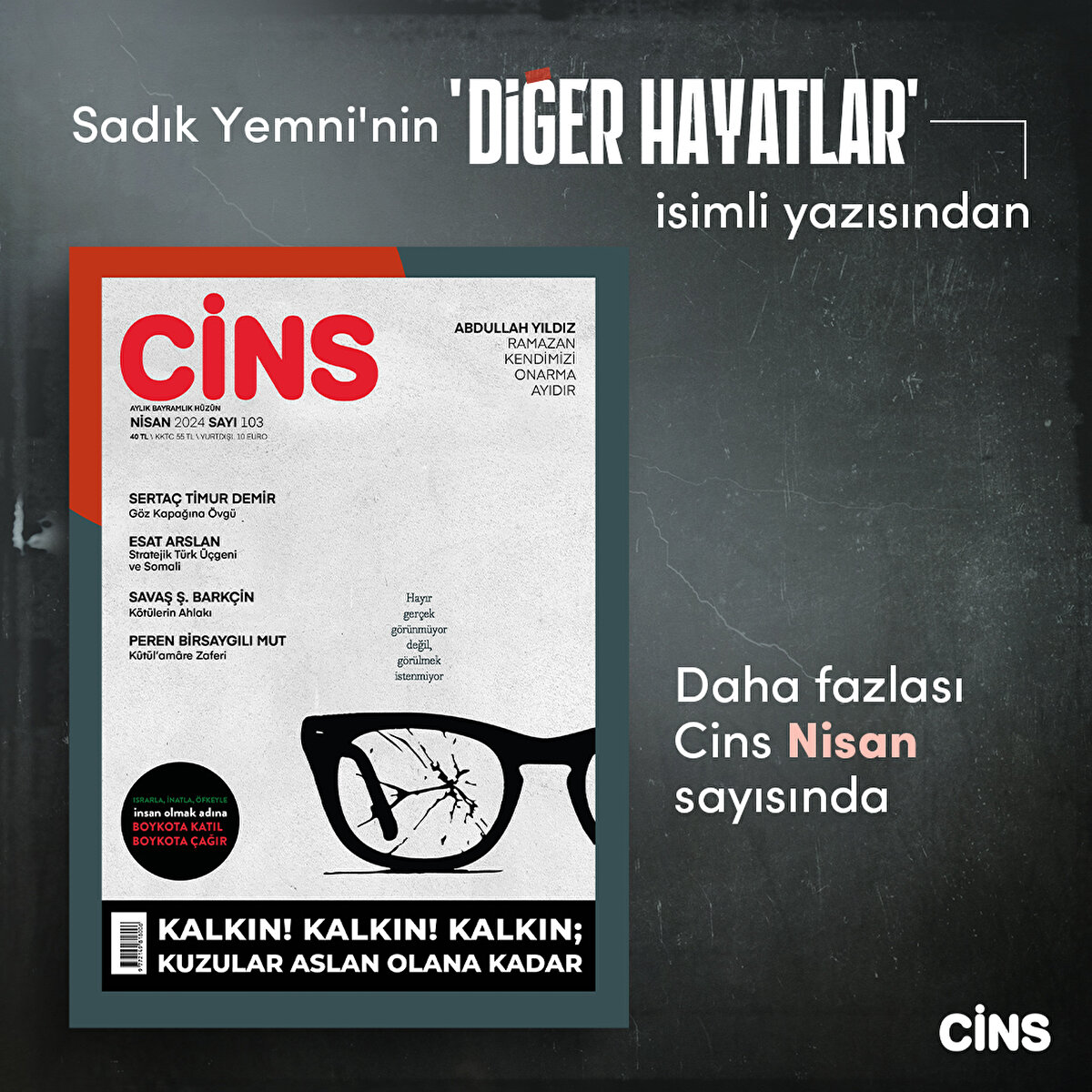 Sadık Yemni'nin 'Diğer Hayatlar' isimli yazısından