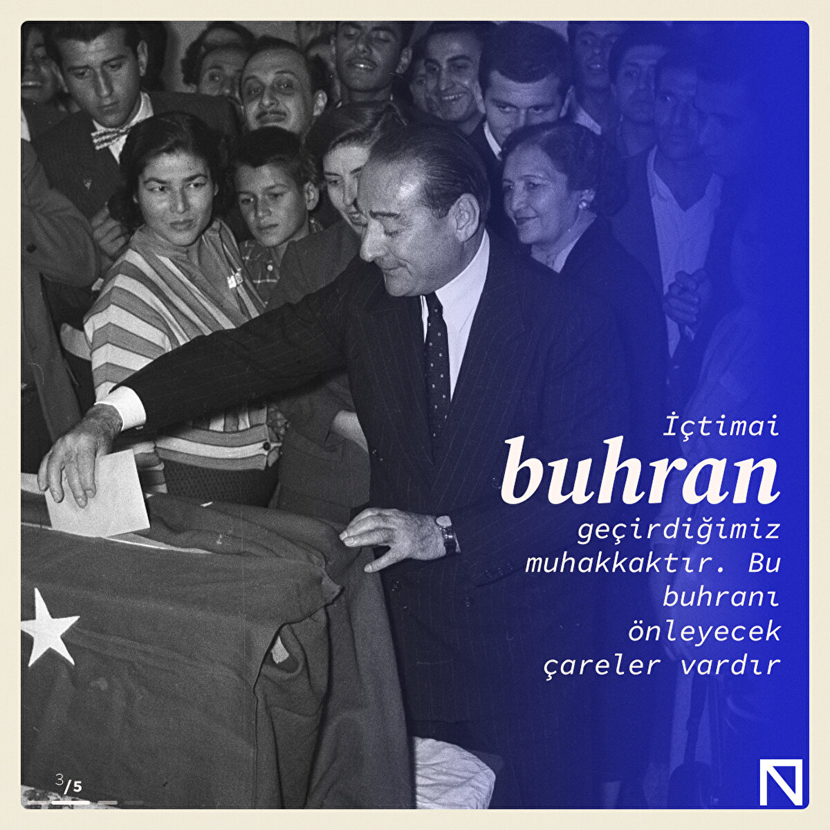 İçtimai buhran geçirdiğimiz muhakkaktır. Bu buhranı önleyecek çareler vardır