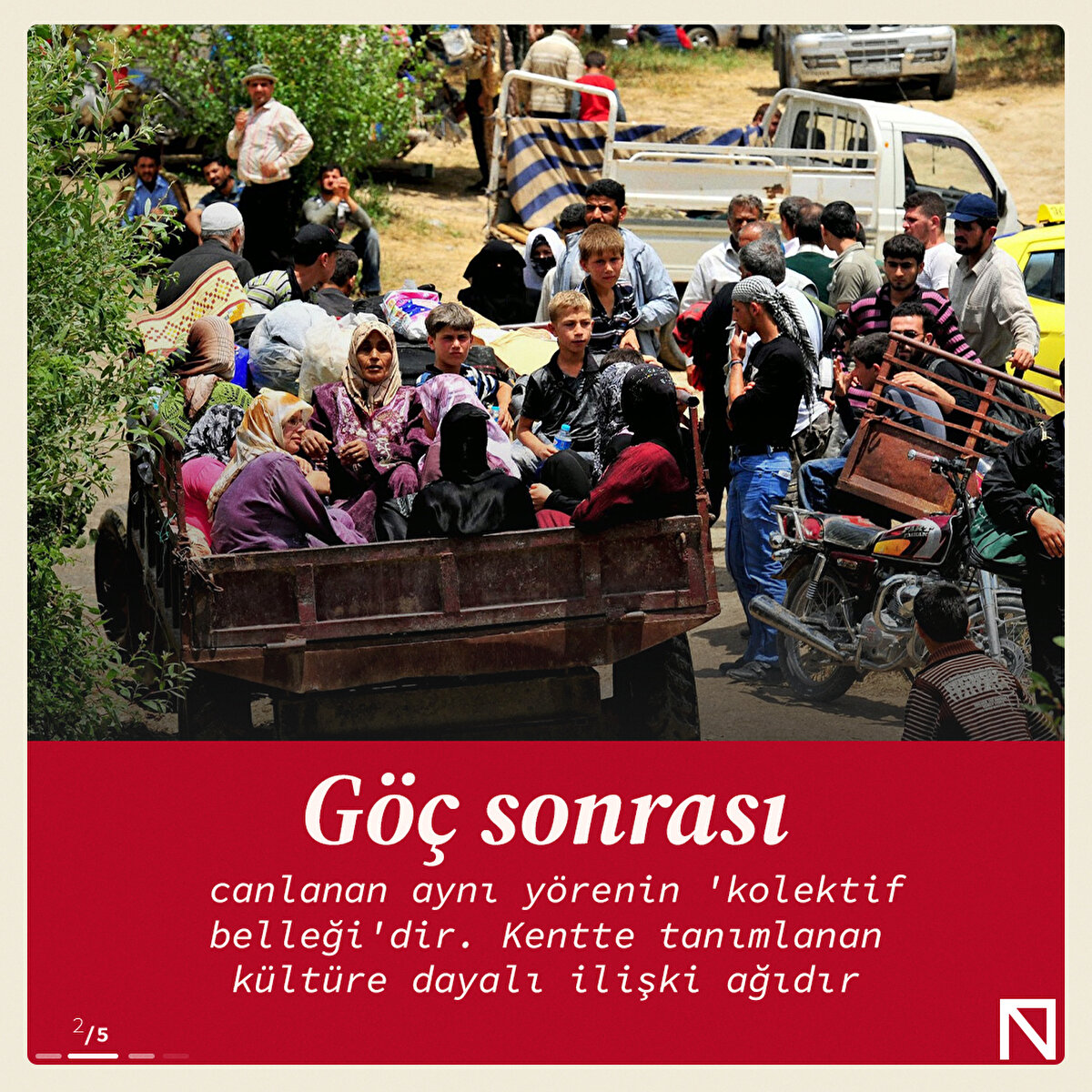 Göç sonrası canlanan aynı yörenin 'kolektif belleği'dir. Kentte tanımlanan kültüre dayalı ilişki ağıdır