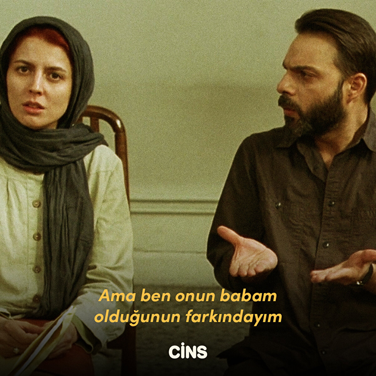 Ama ben onun babam olduğunun farkındayım