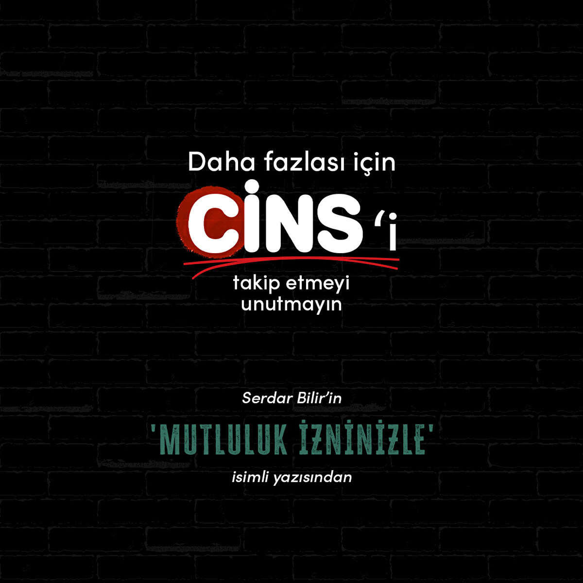 Serdar Bilir'in 'Mutluluk izninizle' isimli yazısından 